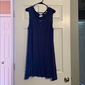 SUPER SOFT FLOWY CASUAL BLUE SHIFT DRESS